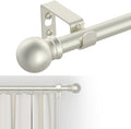 GXOACKJ Curtain Rods for windows 28-78 inch, 5/8 inch Decorative Nickel by GXOACKJ