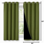 NICETOWN 100% Blackout Curtain Panels, Thermal Insulated Black Liner Curtains - Image 9