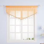 Molaxhome Swag Curtain 51 inch Length Rod Pocket Scalloped Curtain Valance - Image 2