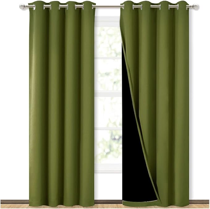 NICETOWN 100% Blackout Curtain Set, Thermal Insulated & Energy Efficiency by NICETOWN