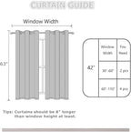 LEMOMO Beige Thermal Blackout Curtains/42 x 63 Inch/Set of 2 Panels Room - Image 4