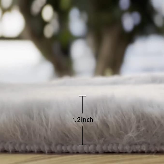ORINOVA Grey Fluffy Rug Runners - Image 2