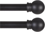 Thestoa 2 pack Black Curtain Rods by Thestoa