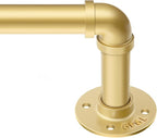 Zeerobee Curtain Rods for Windows 48 to 84, 1 Inch Industrial Wrap Around Gold by zeerobee