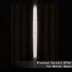 LEMOMO Blackout Curtains 66 x 54 Inch Long Cappuccino Curtains Set of 2 Panels - Image 3