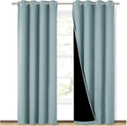 NICETOWN 100% Blackout Curtains 84 inches Long, Sky Blue, 52 inches Wide by NICETOWN
