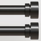 Lootkell 2 Pack Modern Black Curtain Rods Set by Unknown