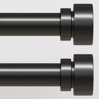 Lootkell Modern Black Curtain Rods Set, 48-84 Inches Adjustable, Heavy Duty 1 by Unknown