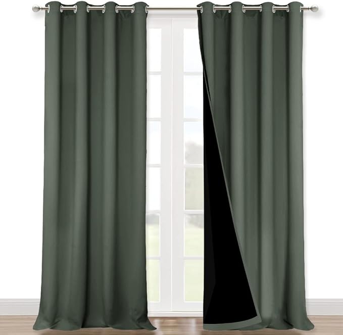 NICETOWN Dark Mallard 100% Blackout Curtains by NICETOWN