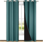 NICETOWN Complete 100% Blackout Curtain Set, Thermal Insulated & Energy by NICETOWN