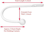 VRSS Wall Mount Curtain Tiebacks Drapery Holdbacks Curtain Holdback Hooks 6" L - Image 2