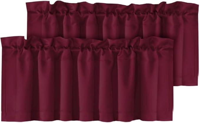 H.VERSAILTEX Blackout Valances for Windows, Kitchen Window Valance Curtains for by HVERSAILTEX