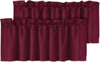 H.VERSAILTEX Blackout Valances for Windows, Kitchen Window Valance Curtains for by HVERSAILTEX