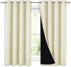 NICETOWN Cold Blocking Curtains, Bedroom Full Blackout Curtain Panels, Great Job by NICETOWN