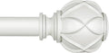 KAMANINA White Curtain Rods for Windows 72 to 144 Inches Long Heavy Duty by KAMANINA
