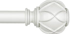 KAMANINA White Curtain Rods for Windows 72 to 144 Inches Long Heavy Duty by KAMANINA