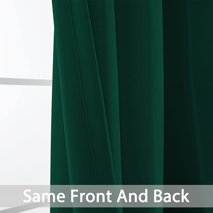 Yakamok Dark Green Blackout Curtains - Image 4