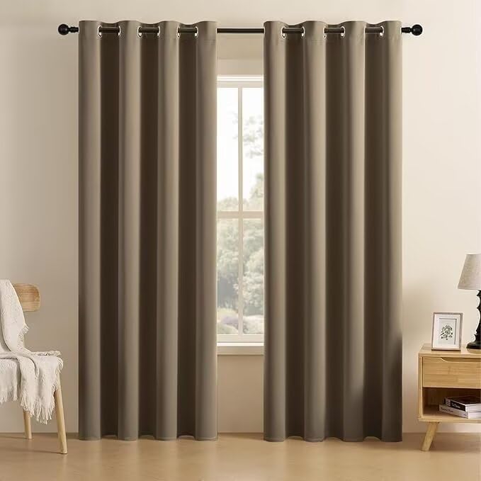 Joydeco Blackout Curtains for Bedroom 90 inch Long 2 Panels, Thermal Insulated by JOYDECO
