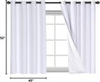 H.VERSAILTEX Linen Blackout Curtains 45 Inches Long 100% Blackout Thermal - Image 8