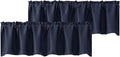 Chyhomenyc Navy Blue Valances for Window, Room Darkening Short Curtains for by Chyhomenyc