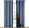 NICETOWN 100% Blackout Curtains 84in Long, Pair of Energy Smart & Noise by NICETOWN
