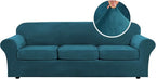 H.VERSAILTEX High Stretch Sofa Slipcover 4 Piece Cover Velvet Furniture by HVERSAILTEX