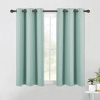 NICETOWN Aqua Blue Kitchen Blackout Short Curtain Panels by NICETOWN