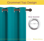 NICETOWN Thermal Insulated Peacock Teal Curtains - Image 3
