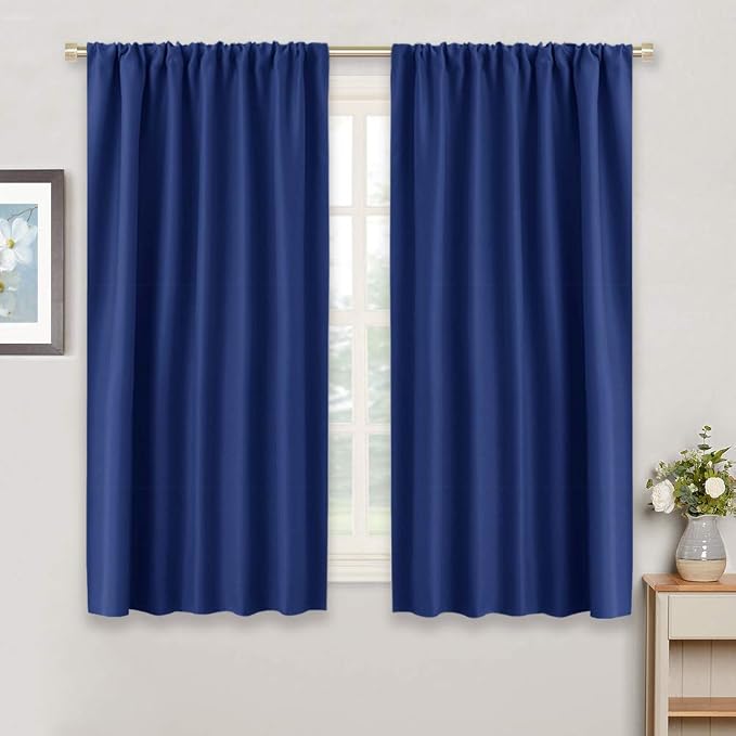 RYB HOME Blackout Curtains for Bedroom Living Room 63 inches Long, Thermal by RYBHOME