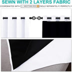NICETOWN White 100% Blackout Curtains - Image 5