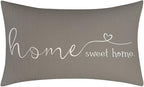 MFGNEH Home Sweet Home Quotes Farmhouse Pillow Covers, 12x20 Inch, Decorative by MFGNEH