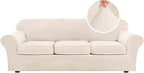 H.VERSAILTEX High Stretch Sofa Slipcover 4 Piece Cover Velvet Furniture by HVERSAILTEX