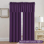 H.VERSAILTEX Blackout Valances for Windows, Kitchen Window Valance Curtains for - Image 3