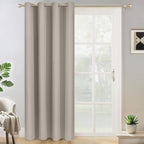 Yakamok Wide Thermal Blackout Patio Door Curtain Panel, Natural Grommet Sliding by Yakamok