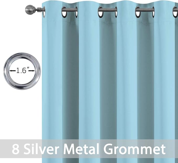 Yakamok Blackout Curtains for Bedroom, Grommet Thermal Insulated Room Darkening - Image 4