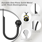 Hion Curtain Holdbacks Black 2pcs, Curtain Tiebacks Wall Mounted Curtain Hooks - Image 3