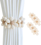 SRG Sunflower Curtain Tiebacks-2 Pack | Daisy Curtain Holdbacks Three Flower | by SRG