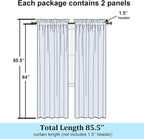 Simplebrand Hot Pink Sheer Curtains 84 Inches Long, Light Filtering Rod Pocket - Image 8
