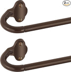 TVWOO Bronze Wrap Around Curtain Rods 2 Pack:Small Blackout Adjustable Window by TVWOO