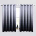 SimpleHome Gradient Color Ombre Room Darkening Curtains Blackout Black Thermal by SimpleHome