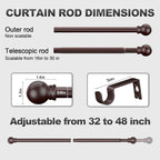 Bronze Curtain Rods for Bedroom - Image 3
