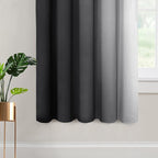 Yakamok Room Darkening Ombre Curtains 63 Inch Length, Light Blocking Grommet - Image 4