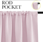 NICETOWN Baby Pink Kitchen Curtains, Short Blackout Curtains & Drapes, Small - Image 2