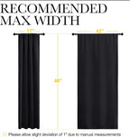 NICETOWN Black Blackout Curtains and Drapes 48 inches Long, Privacy RV Draperies - Image 7
