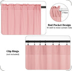 FRAMICS Farmhouse Valance Curtains, Boho Cotton Linen Kitchen Valance, Country - Image 8