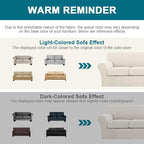 Turquoize 3 Piece Sofa Covers for 2 Cushion Couch Loveseat Slipcover Soft Couch - Image 6