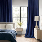 MIULEE Navy Blue Back Tab Blackout Curtains 72 Inches Long 2 Panels Set - Image 2