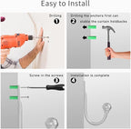 Hion Curtain Holdbacks Silver 4pcs, Curtain Tiebacks Wall Mounted Curtain Hooks - Image 7