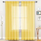 SpaceDresser Sheer Voile Window Treatment Rod Pocket Curtain Panels by SpaceDresser