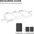 Easy-Going Stretch 3 Pieces Couch Cushion Covers - Image 2